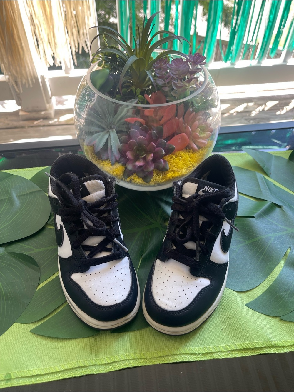 Nike Kids Black and White Low-Top Sneakers